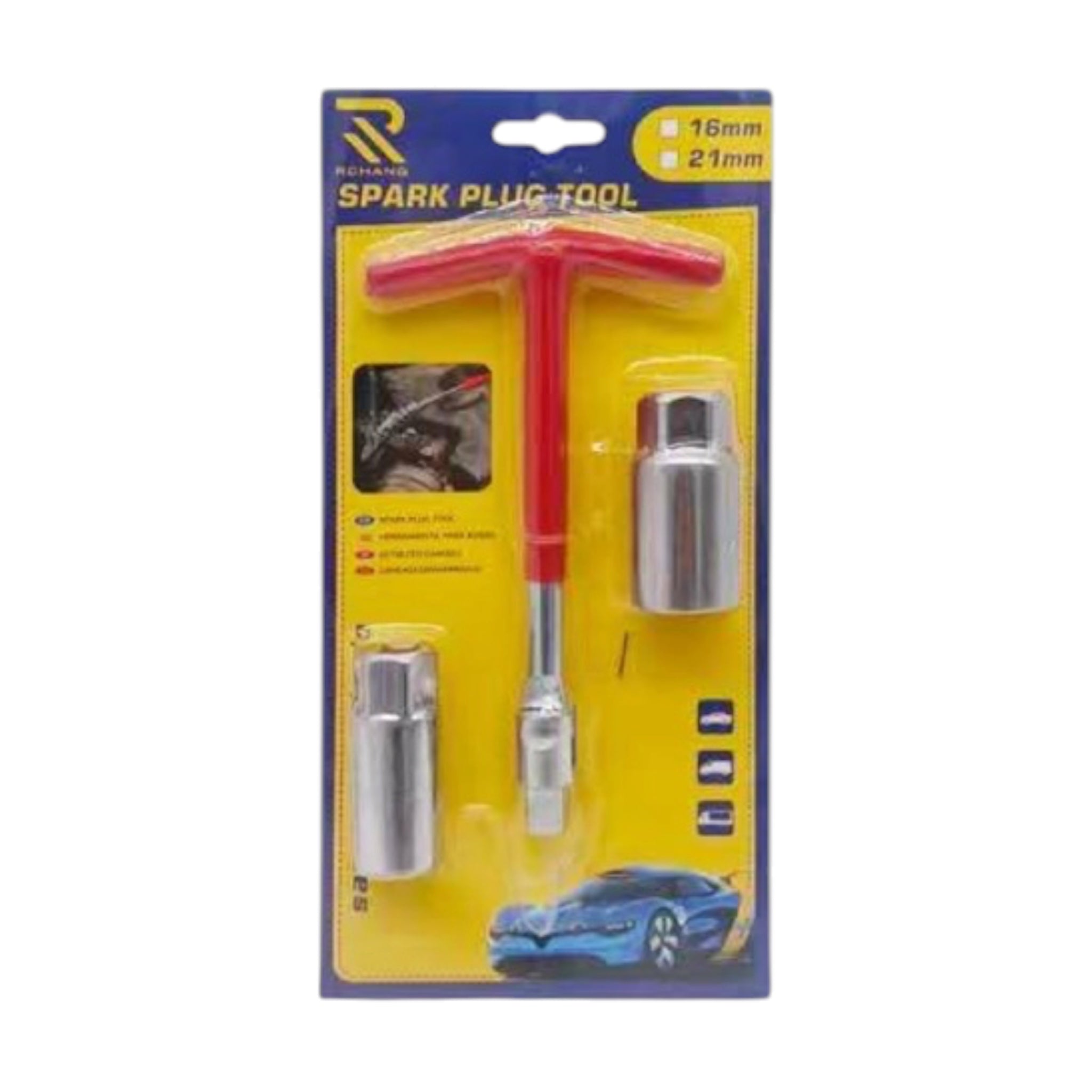 RCHANG Σετ Μπουζόκλειδων 16mm και 21mm με Τ-Λαβή W15087 5100-98