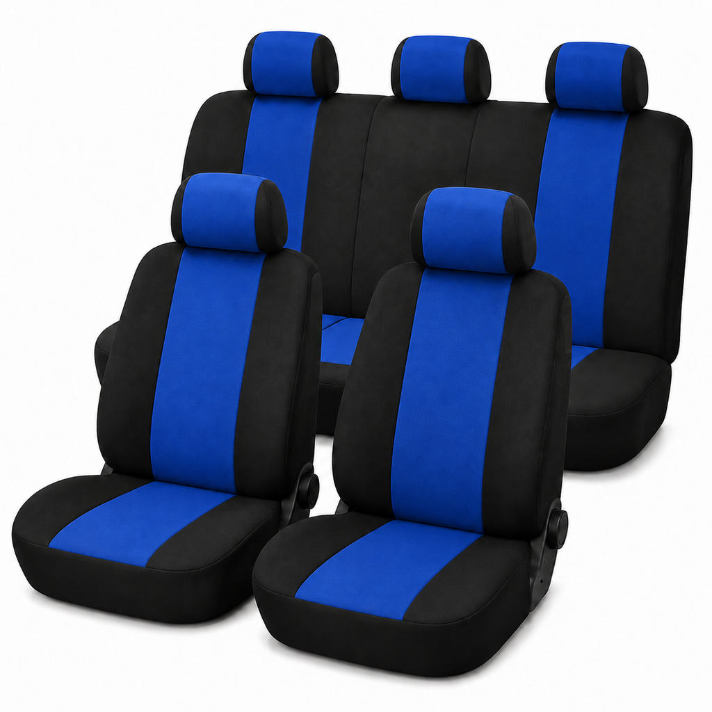 RCHANG Σετ Υφασμάτινων Καλυμμάτων Καθισμάτων 9 Τεμαχίων W19351 5101-52 Μπλε