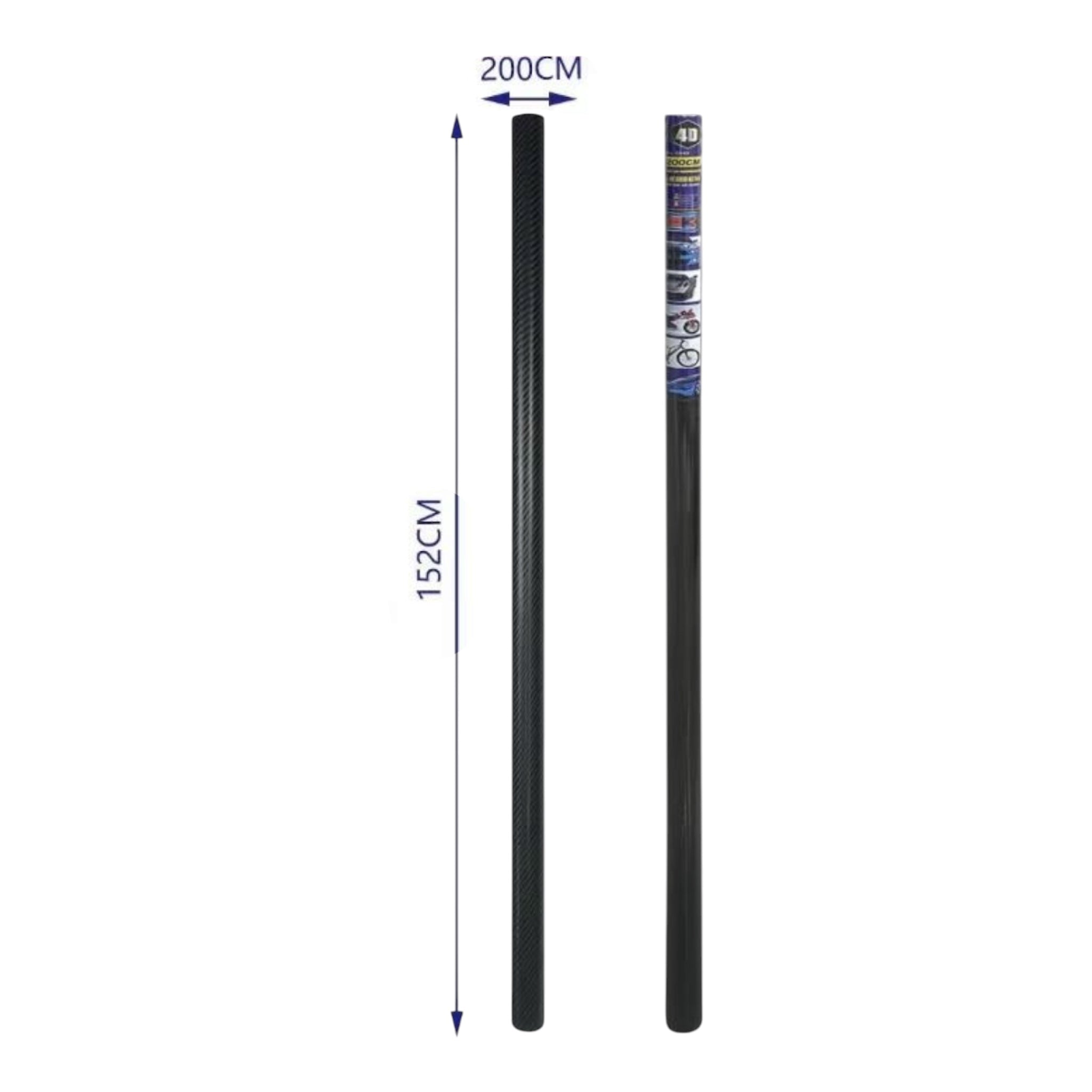 RCHANG Αυτοκόλλητη Μεμβράνη Carbon Look 4D 152×200cm 1Pcs