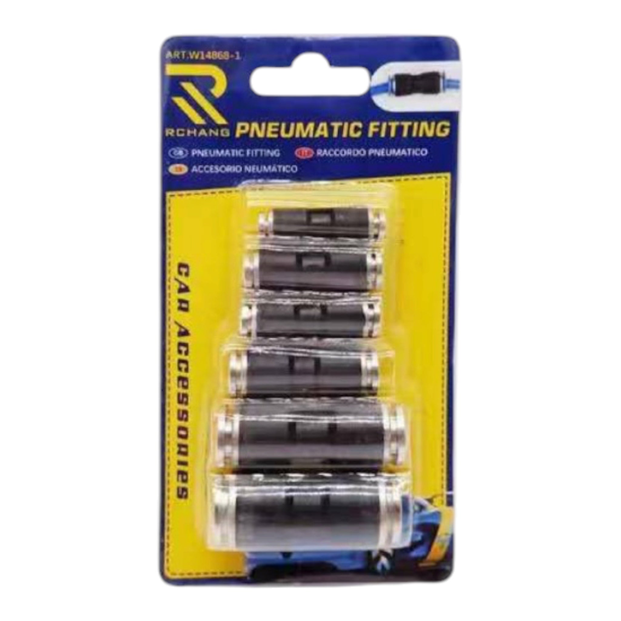 RCHANG Σετ 6 Ευθύγραμμων Ταχυσυνδέσμων Αέρος 4–12mm 5100-97