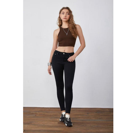 Adoro Γυναικείο Jean Παντελόνι Push Up σε Skinny Εφαρμογή Μαύρο