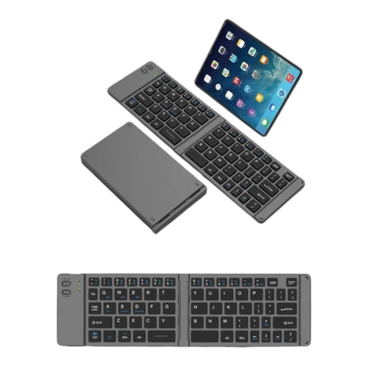 AOAS A-1006 Ασύρματο Bluetooth Πληκτρολόγιο με Touchpad Αγγλικό US Μαυρο