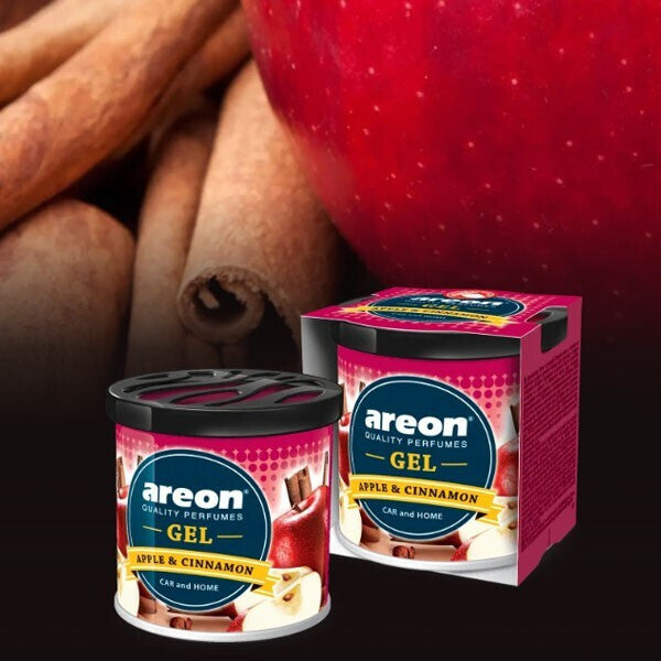 Areon Car Console/Dashboard Air Freshener Gel Apple & Cinnamon 80gr