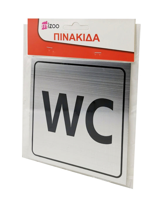 MIZOO ΠΙΝΑΚΙΔΑ WC 14CM Χρώμα Ασημί