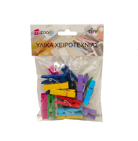 ΜΑΝΤΑΛΑΚΙΑ ΞΥΛΙΝΑ 20ΤΜΧ Χρωματιστά
