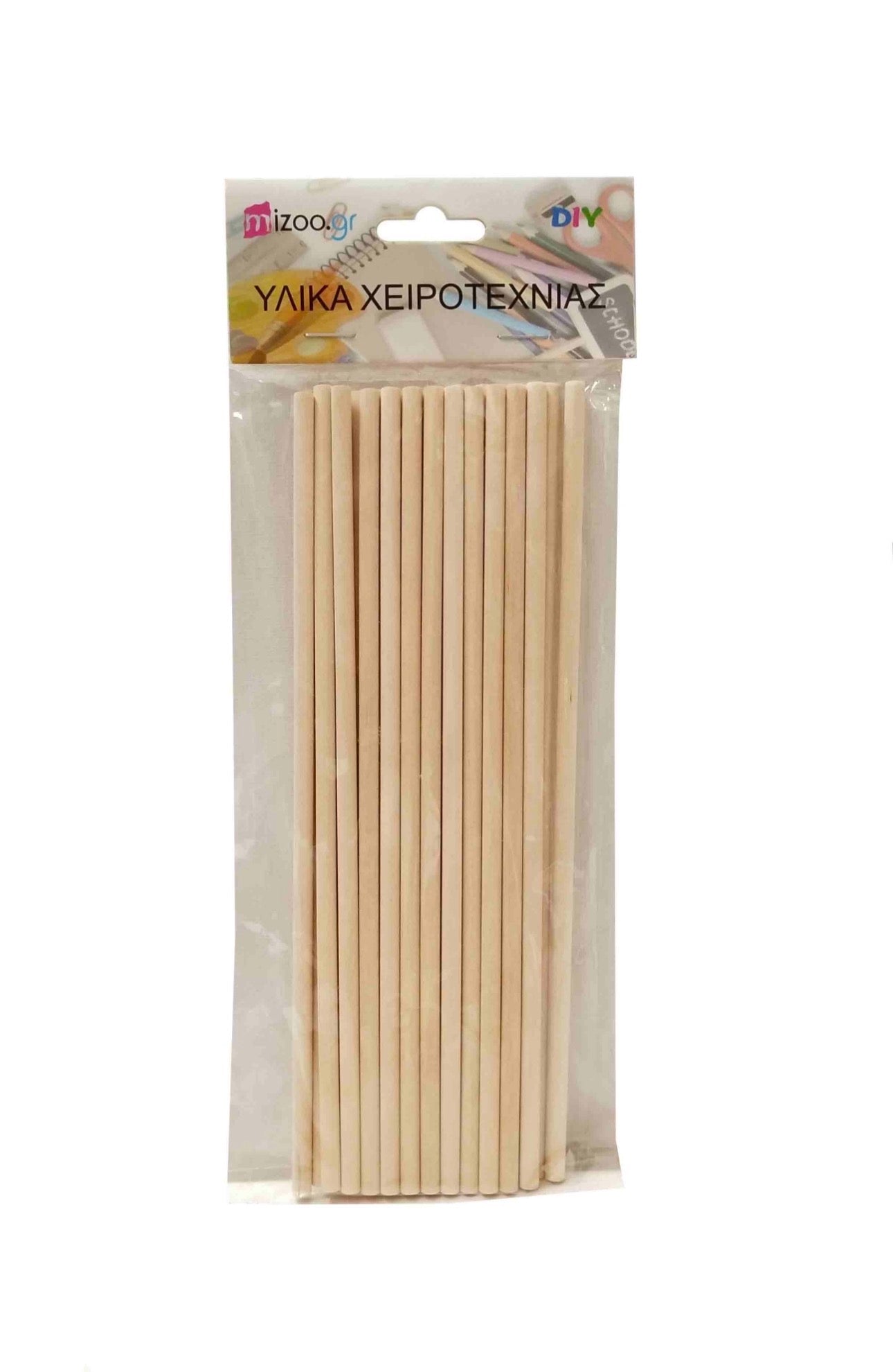 ΞΥΛΑΚΙΑ ΣΤΡΟΓΓΥΛΑ ΚΑΤΑΣΚΕΥΩΝ 25ΤΜΧ 20CM Καφέ