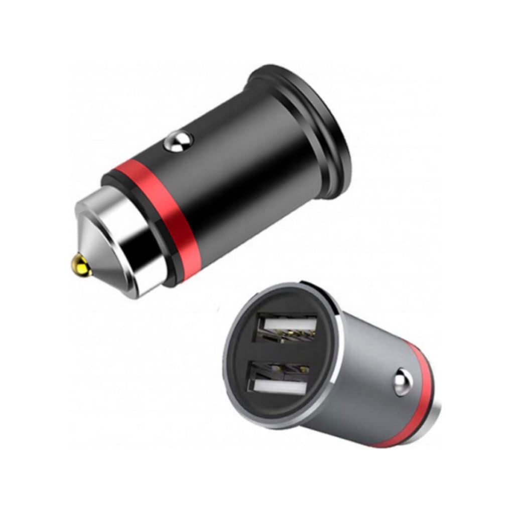 Ezra CR03 Φορτιστής Αυτοκινήτου 2.4A με Θύρες: 2xUSB Χρώμα Μαύρο