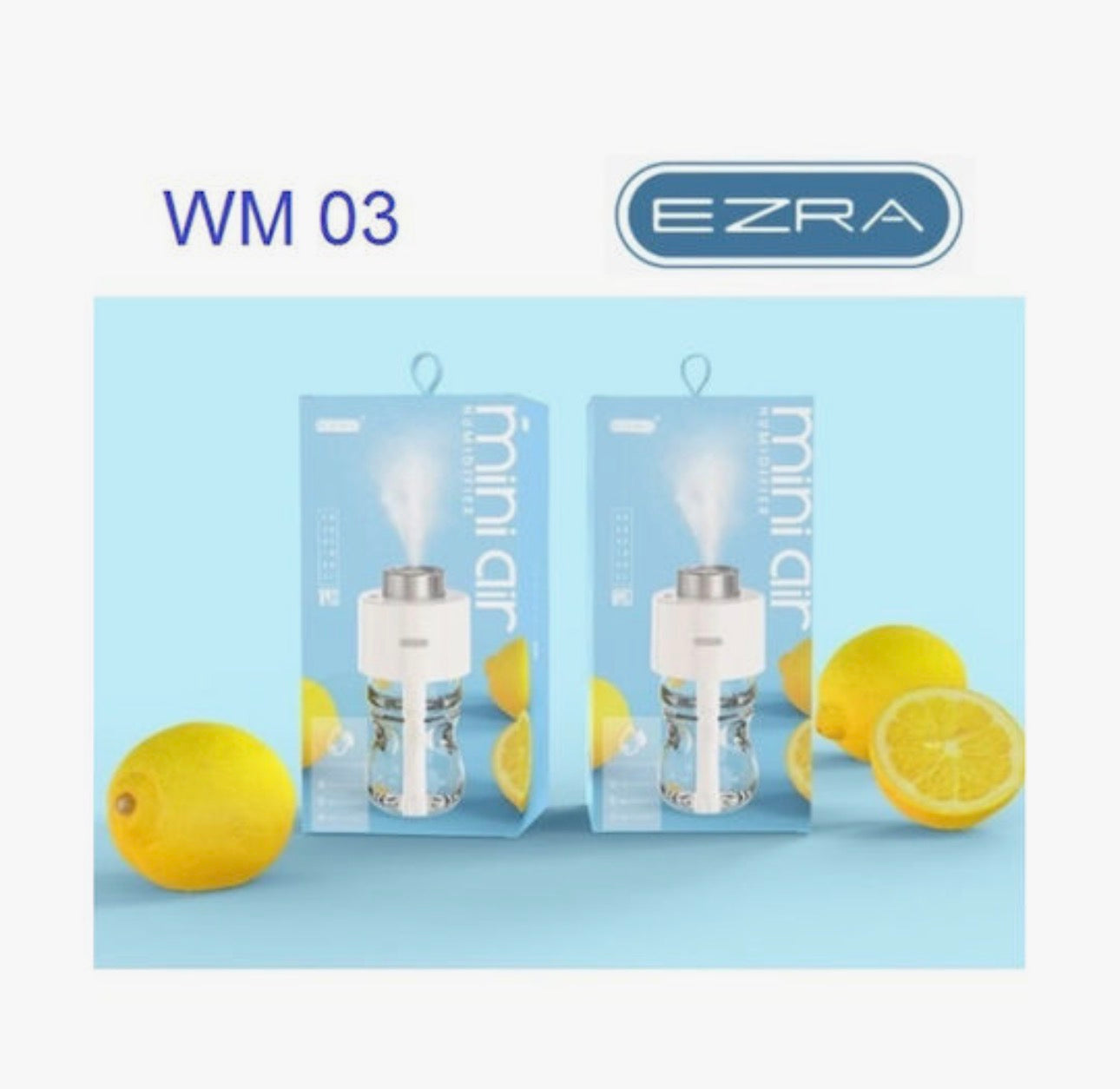 Ezra Led Συσκευή Αρωματοθεραπείας Υπερήχων Mini Air WM03 250ml Διάφανη