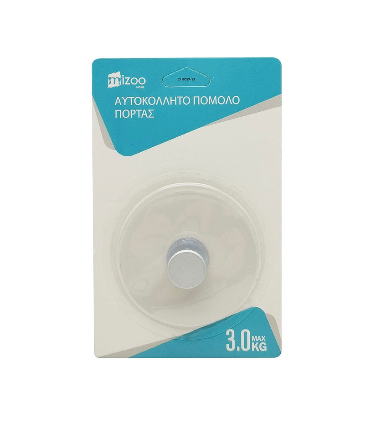 MIZOO Διαφανές Αυτοκόλλητο Πόμολο Πόρτας 7cm έως 3kg 1393-54