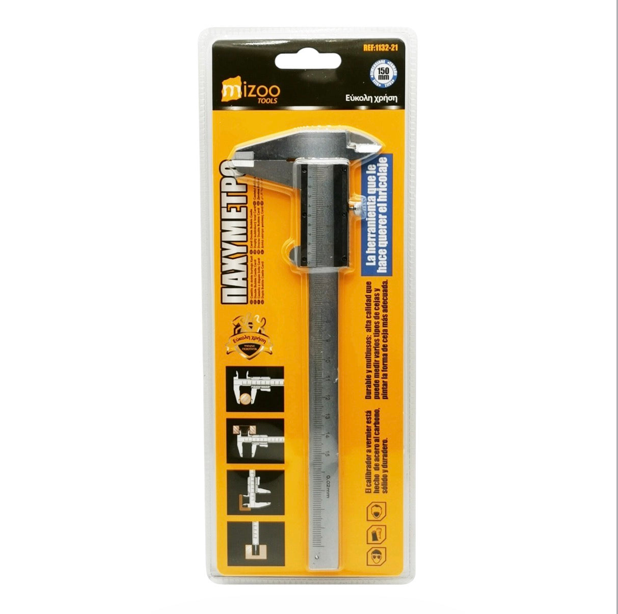 Mizoo Μεταλλικό Αναλογικό Παχύμετρο 0-150mm 1132-21