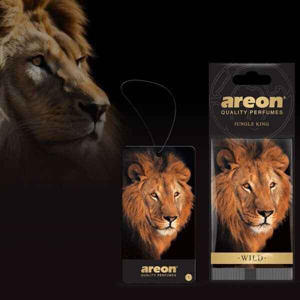 Areon Αρωματική Καρτέλα Κρεμαστή Αυτοκινήτου Wild Jungle King AW01 Χωρίς Χρώμα