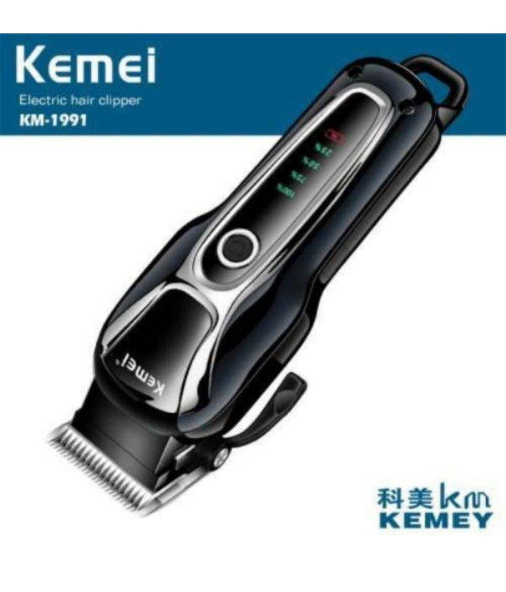Kemei Επαγγελματική Κουρευτική Μηχανή Σκύλων Επαναφορτιζόμενη από Ανοξείδωτο Ατσάλι Μαύρο