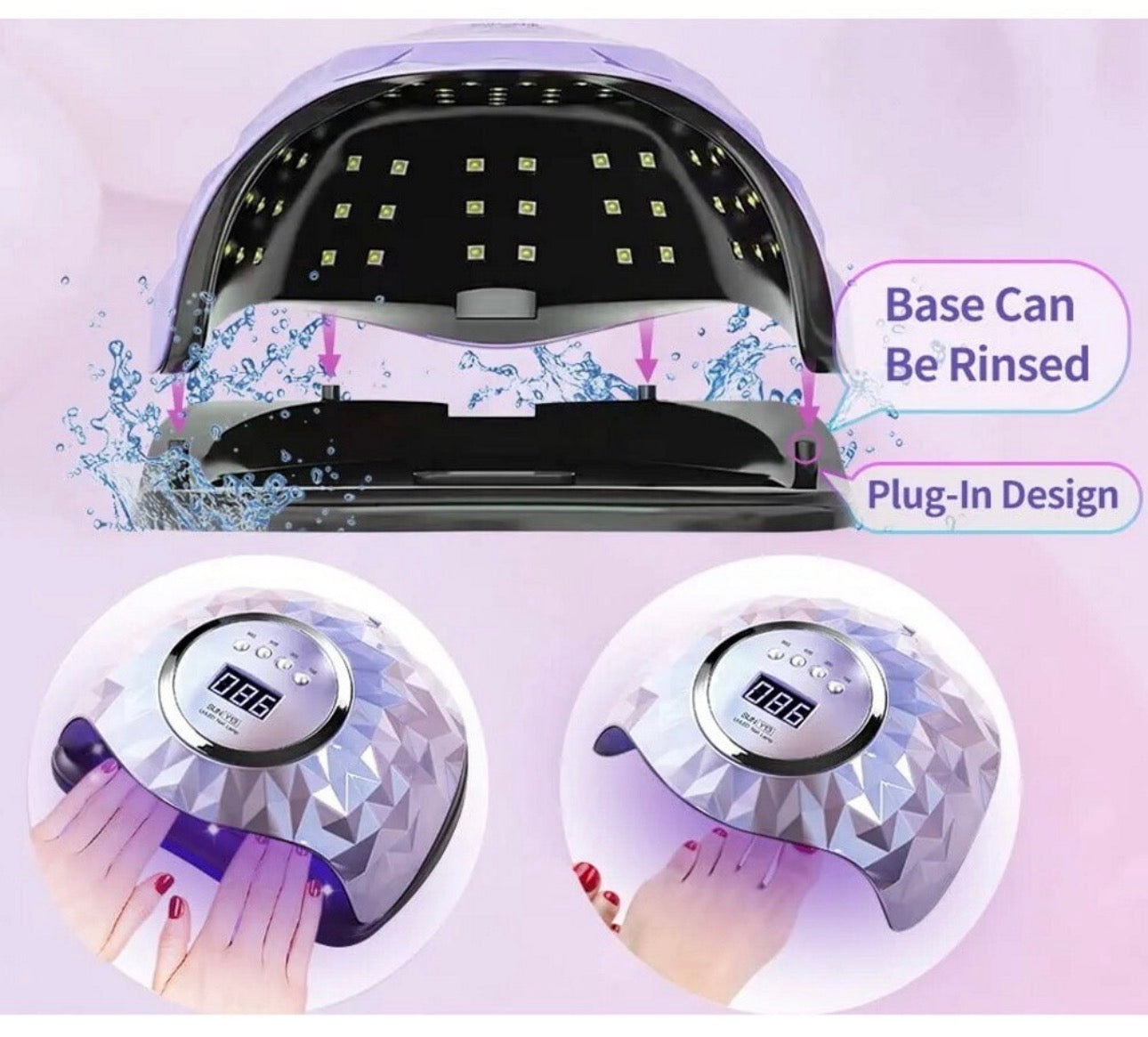 Sun Sun Y13 Φουρνάκι Νυχιών UV / LED 248W Μωβ