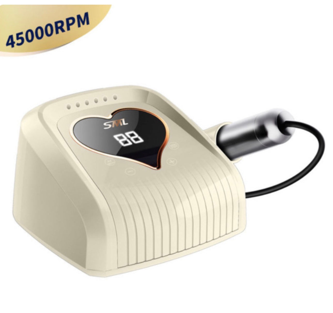 SML Μ16 Τροχός Νυχιών Ρεύματος 68W Λευκός 45000 Στροφών με Πεντάλ