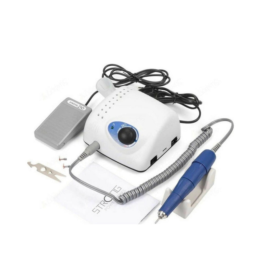 Saeshin Τροχός Νυχιών Ρεύματος 65W Λευκός 35000 Στροφών με Πεντάλ Λευκό