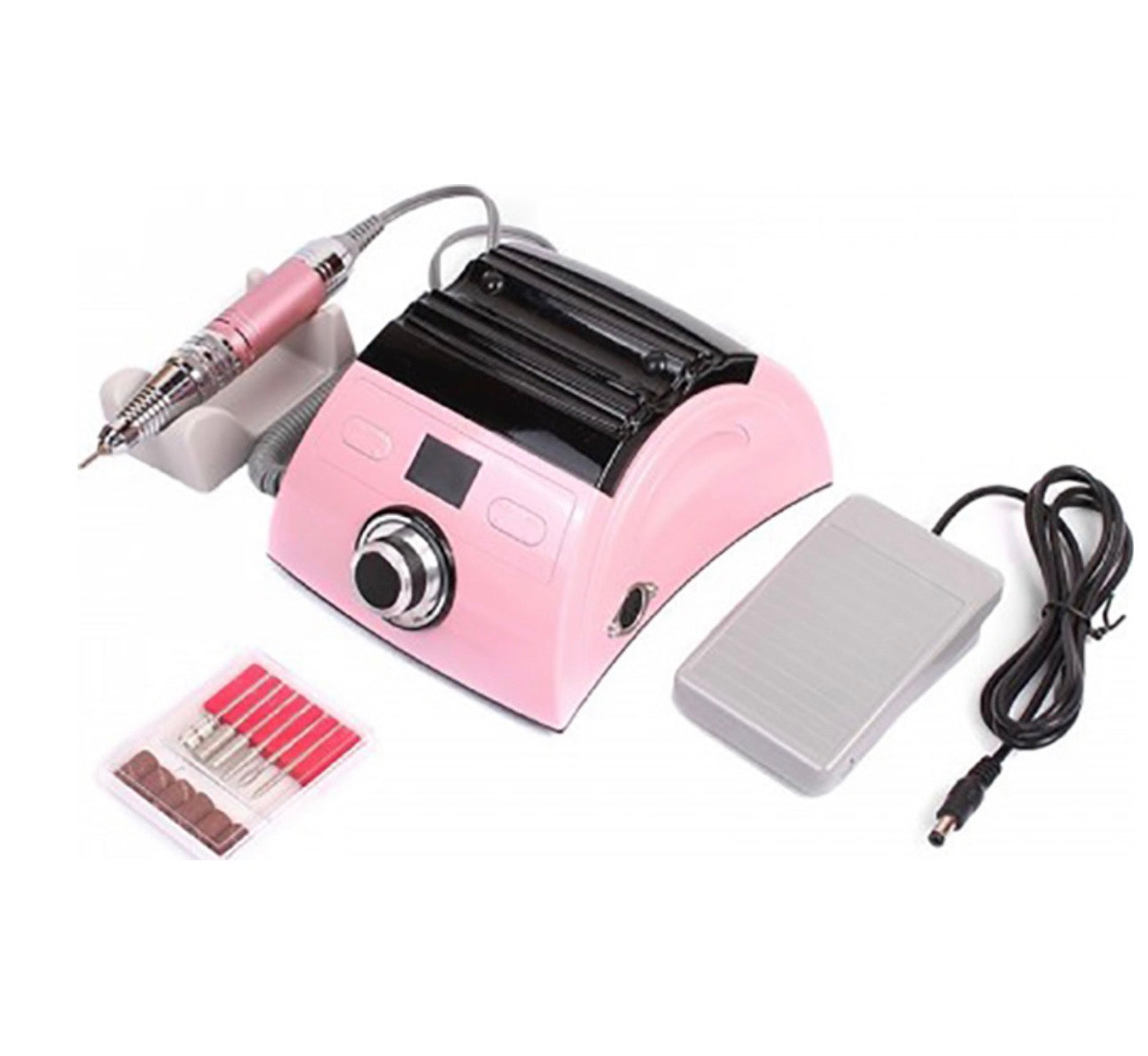 ZS-710 Τροχός Νυχιών Ρεύματος 65W 30000 Στροφών με Πεντάλ Ροζ