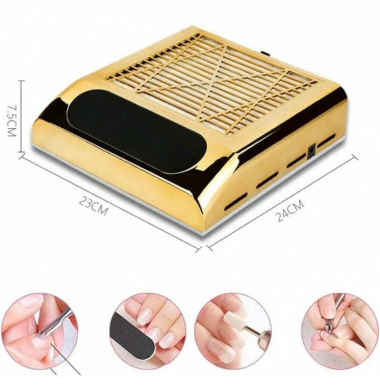 858-8 Απορροφητήρας Σκόνης Νυχιών 80W Gold