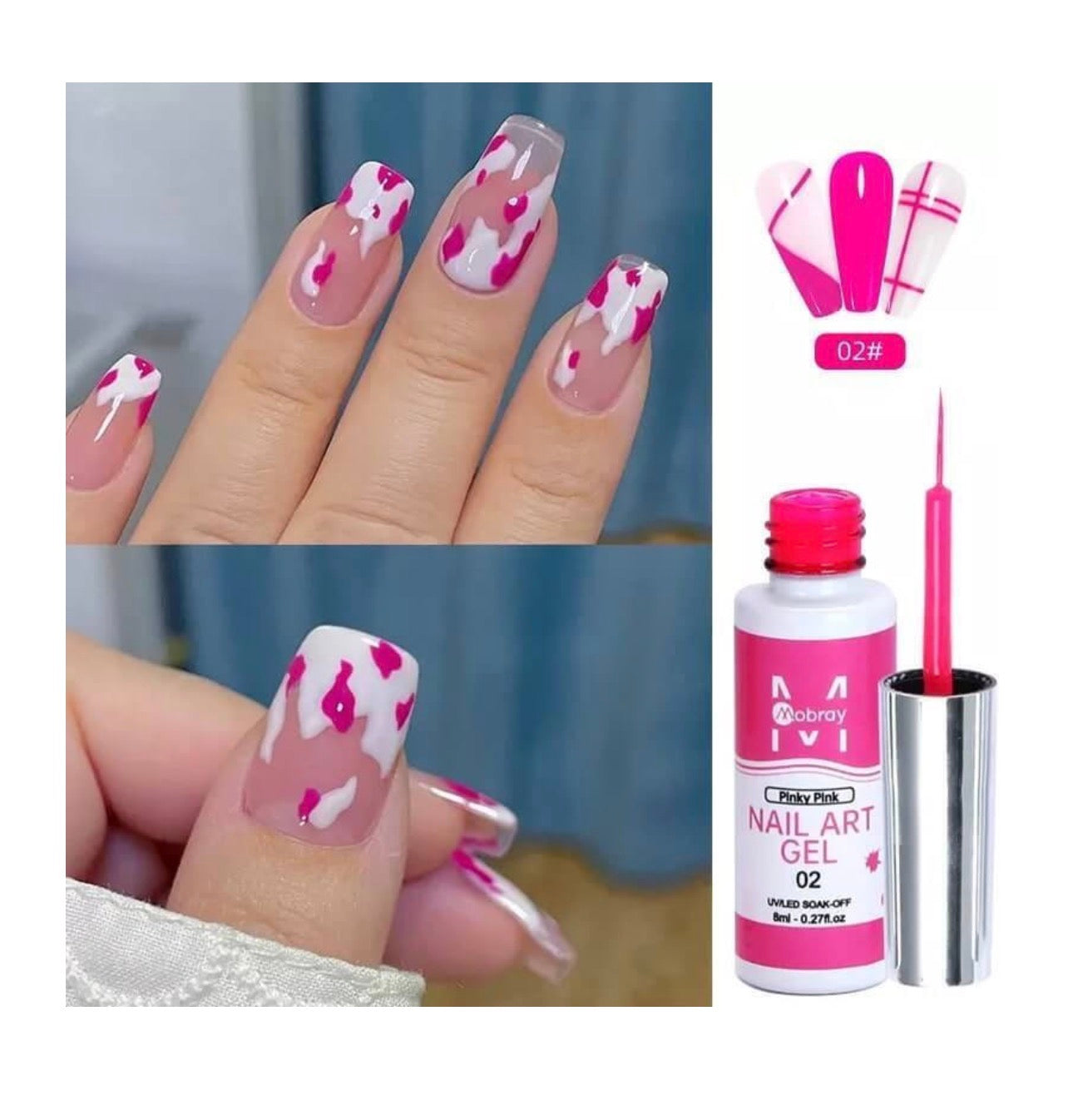 Nail Art Gel Νυχιών Πολύχρωμο