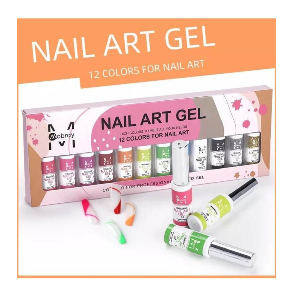 Nail Art Gel Νυχιών Πολύχρωμο