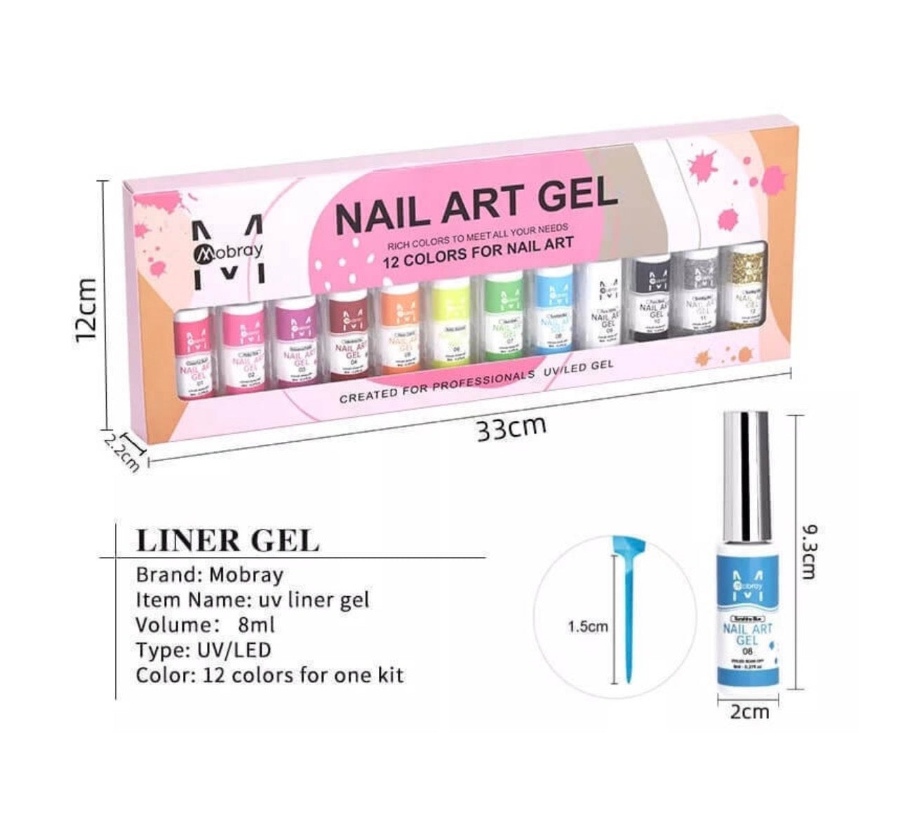 Nail Art Gel Νυχιών Πολύχρωμο