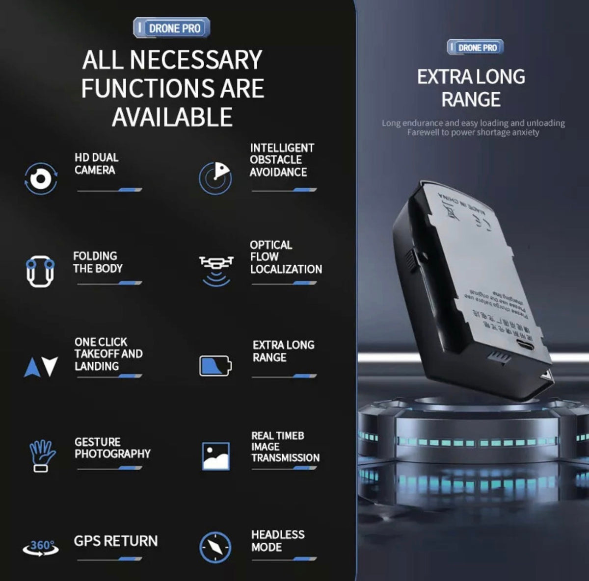 Drone S166 5G με GPS & Κάμερα 4K, Βίντεο 1080p Μαύρο Drones