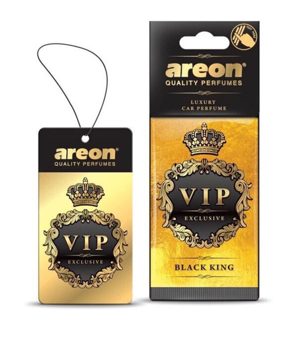 Areon Αρωματική Καρτέλα Κρεμαστή Αυτοκινήτου VIP Black King 50ml Αρωματικά Αυτοκινήτου