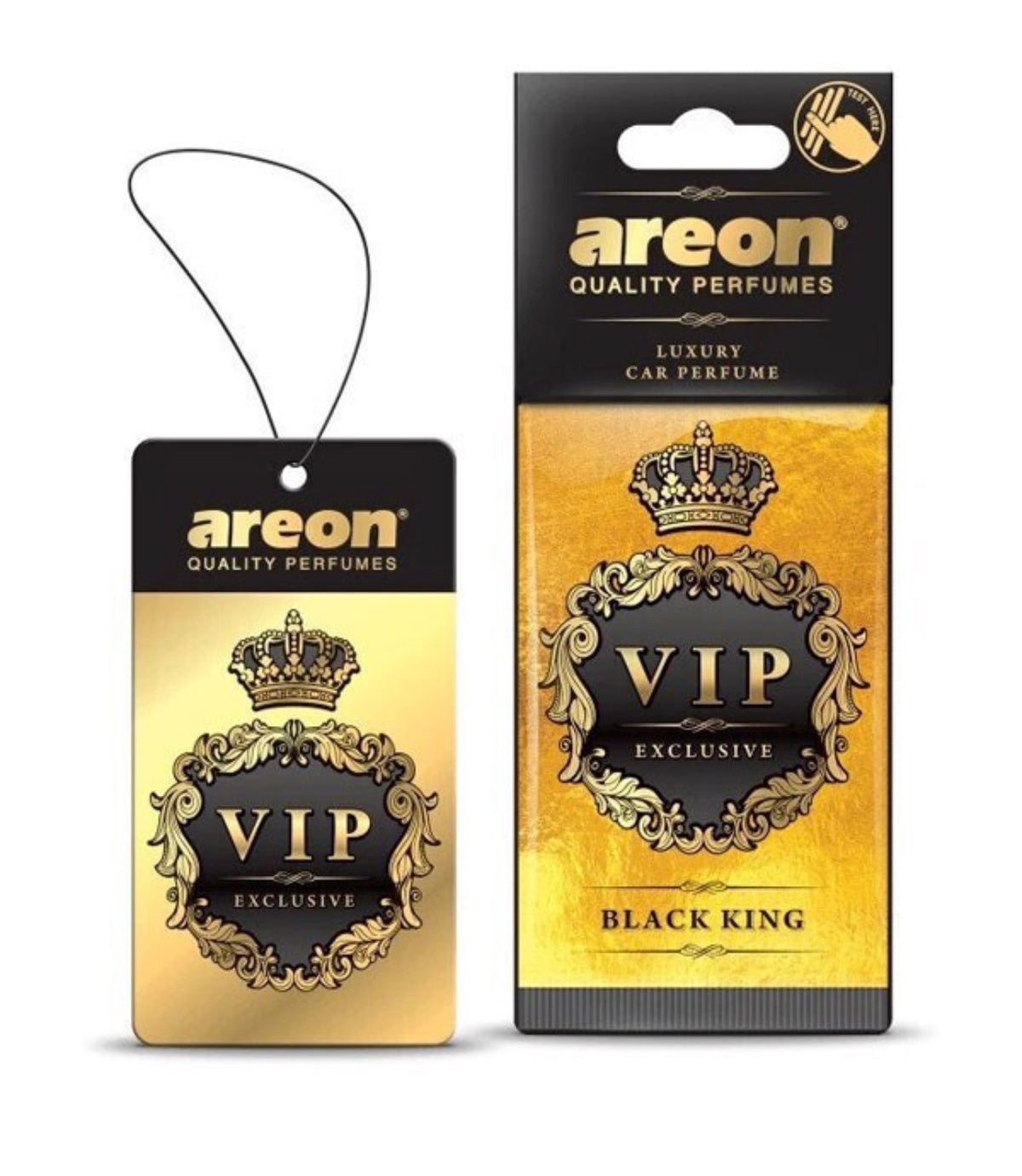 Areon Αρωματική Καρτέλα Κρεμαστή Αυτοκινήτου VIP Black King 50ml Αρωματικά Αυτοκινήτου