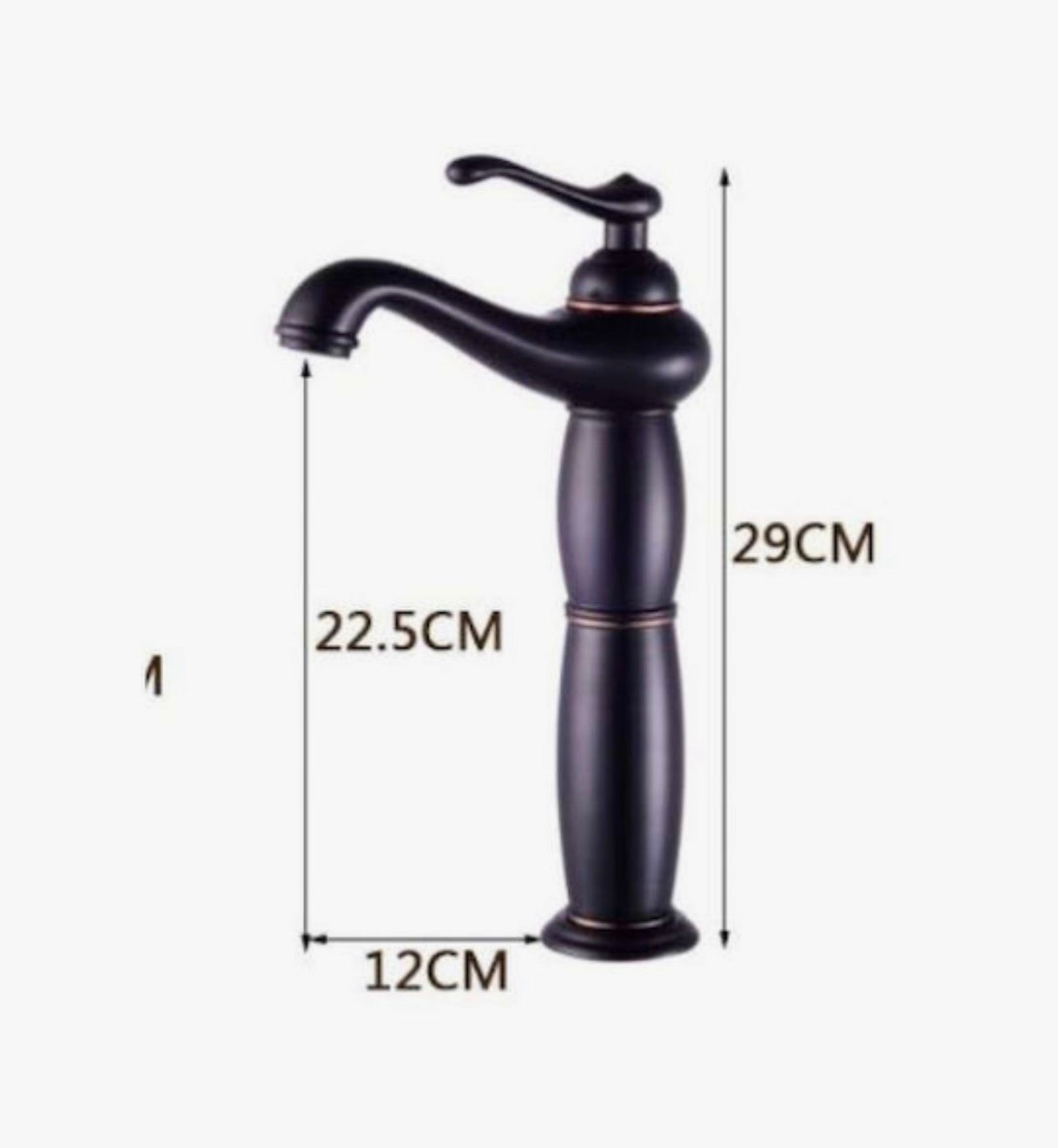 Αναμεικτική Μπαταρία Νιπτήρα Ψηλή Μαύρη Μπαταρίες Νιπτήρα