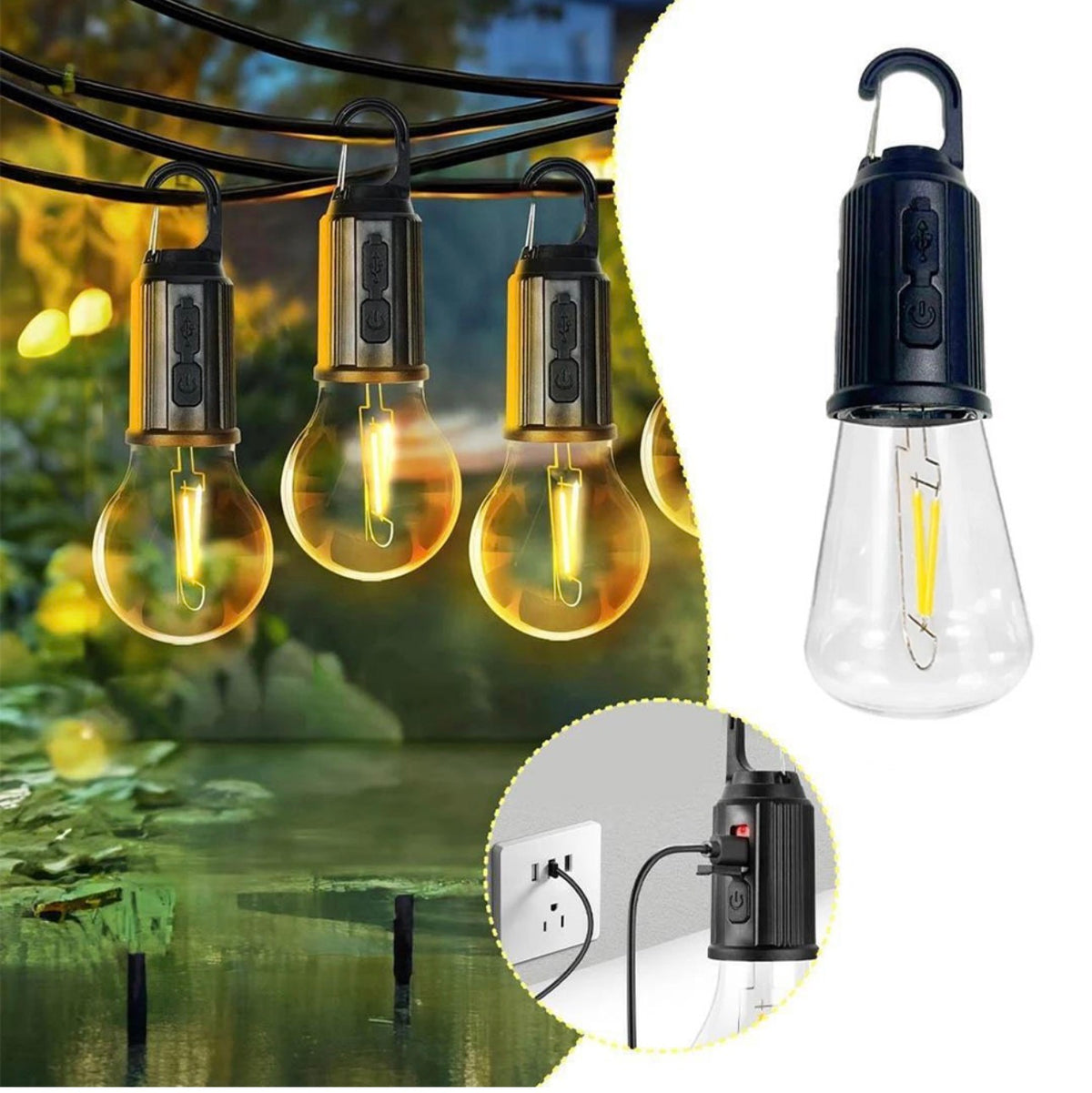 8802 Λάμπα Led Επαναφορτιζόμενη για Camping με Φακό Προϊόντα Φωτισμού Camping