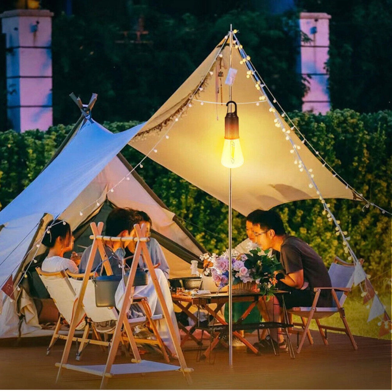 8802 Λάμπα Led Επαναφορτιζόμενη για Camping με Φακό Προϊόντα Φωτισμού Camping