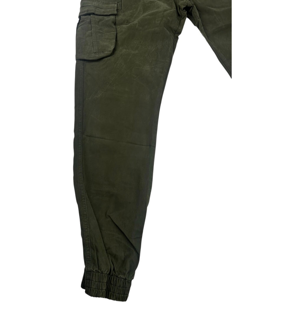 Angel Shopping Ανδρικό Παντελόνι Cargo Jogger με Λάστιχο και Κορδόνι Πράσινο