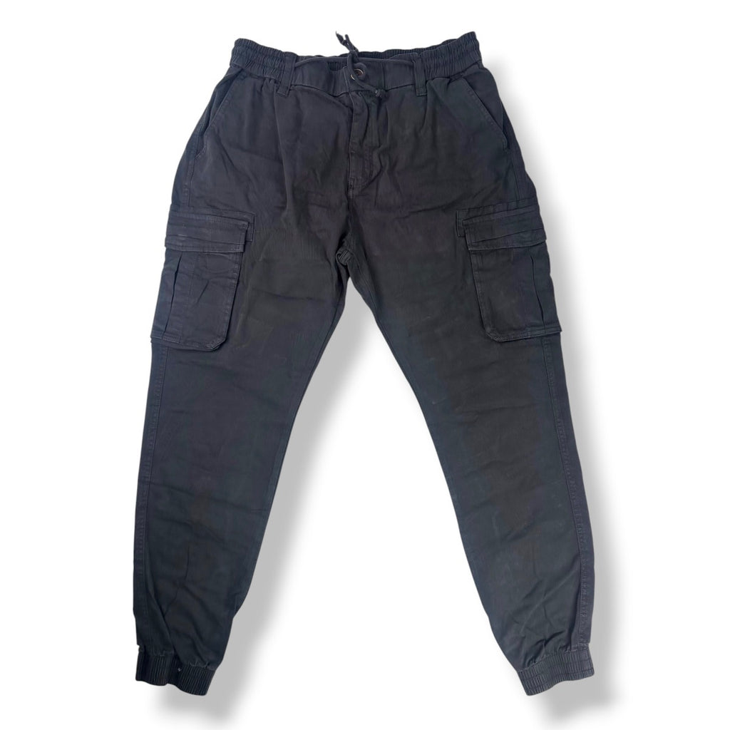 Angel Shopping Ανδρικό Παντελόνι Cargo Jogger με Λάστιχο και Κορδόνι Γκρι