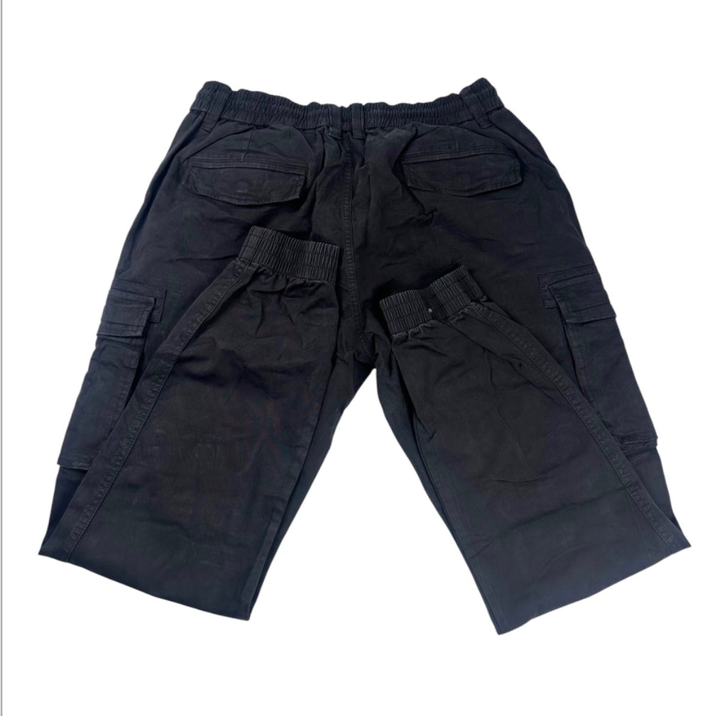 Angel Shopping Ανδρικό Παντελόνι Cargo Jogger με Λάστιχο και Κορδόνι Γκρι