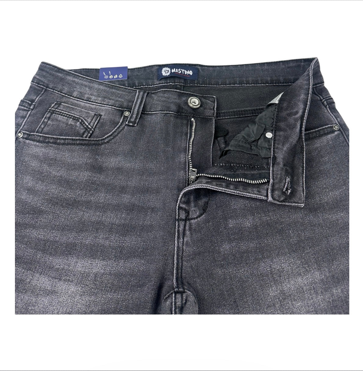 Mastino Ανδρικό Τζιν Παντελόνι Regular Fit Γκρι