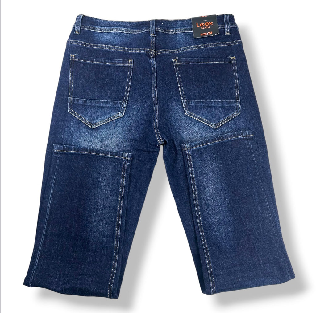 Angel Shopping Ανδρικό Τζιν Παντελόνι Regular Fit Μπλε με Ξεβάμματα Μπλε