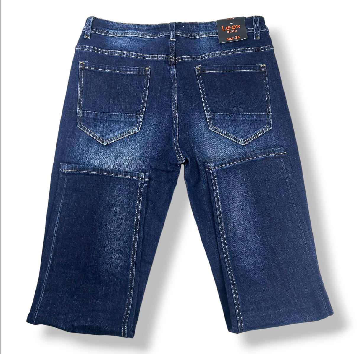 Angel Shopping Ανδρικό Τζιν Παντελόνι Regular Fit Μπλε με Ξεβάμματα Μπλε