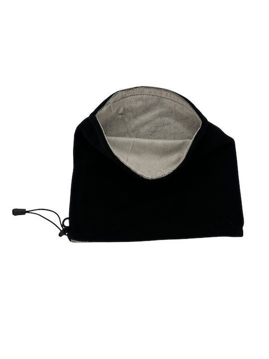 Περιλαίμιο Αναβάτη Μοτοσυκλέτας Fleece Μαύρο