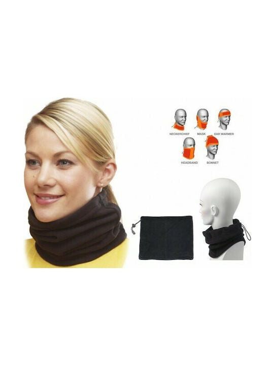 CB242 Περιλαίμιο Αναβάτη Μοτοσυκλέτας Fleece Μαύρο