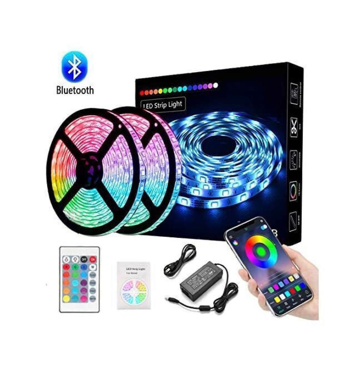 Smart Ταινία LED RGB Φως 10m με Τροφοδοτικό & Τηλεχειριστήριο