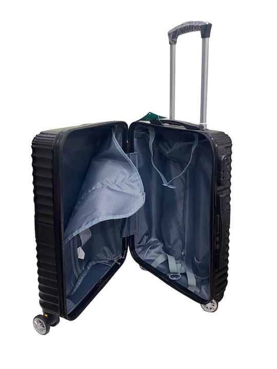 Ormi Medium Hard Travel Suitcase Black with 4 Wheels Height 67cm ESH-L12 