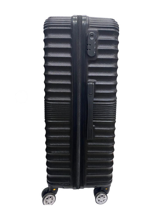 Ormi Medium Hard Travel Suitcase Black with 4 Wheels Height 67cm ESH-L12 