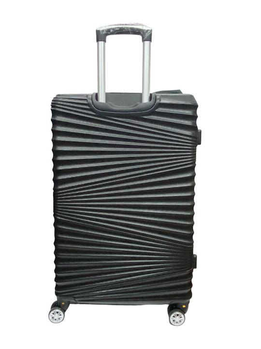 Ormi Medium Hard Travel Suitcase Black with 4 Wheels Height 67cm ESH-L12 
