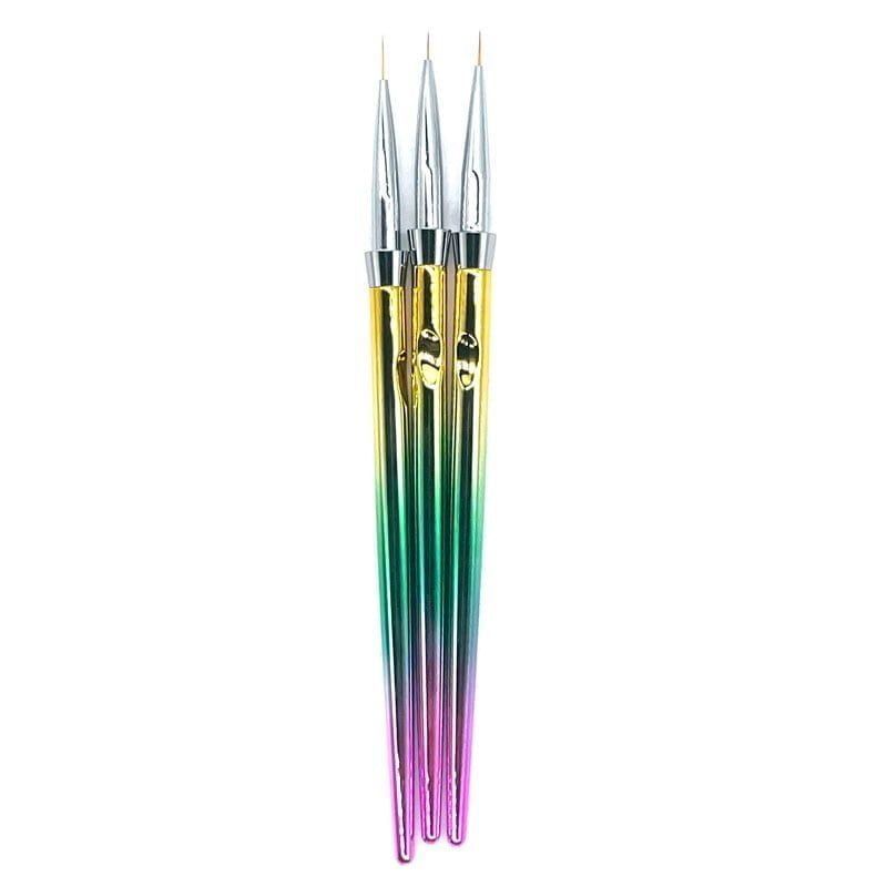 Πινέλα Νυχιών για Nail και Body Art Σετ 3 τεμαχίων - Angel shopping
