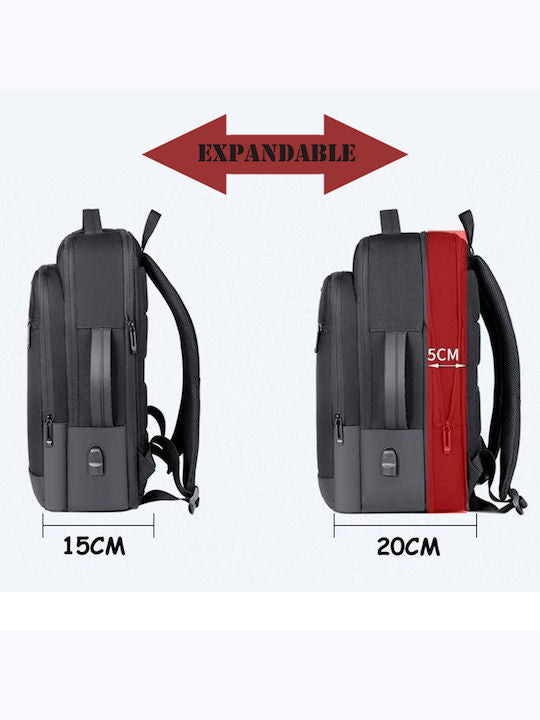 Αδιάβροχη Τσάντα Πλάτης για Laptop 15.6" σε Μαύρο - Angel shopping