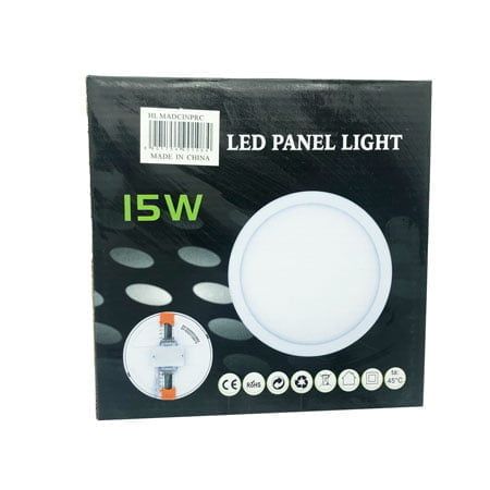 LED φωτιστικό οροφής 15W 220V - LED PANEL LIGHT ROUND WHITE - Angel shopping