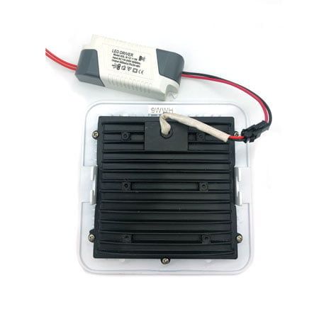 LED φωτιστικό οροφής 9W 220V - LED PANEL LIGHT SQUARE WHITE - Angel shopping