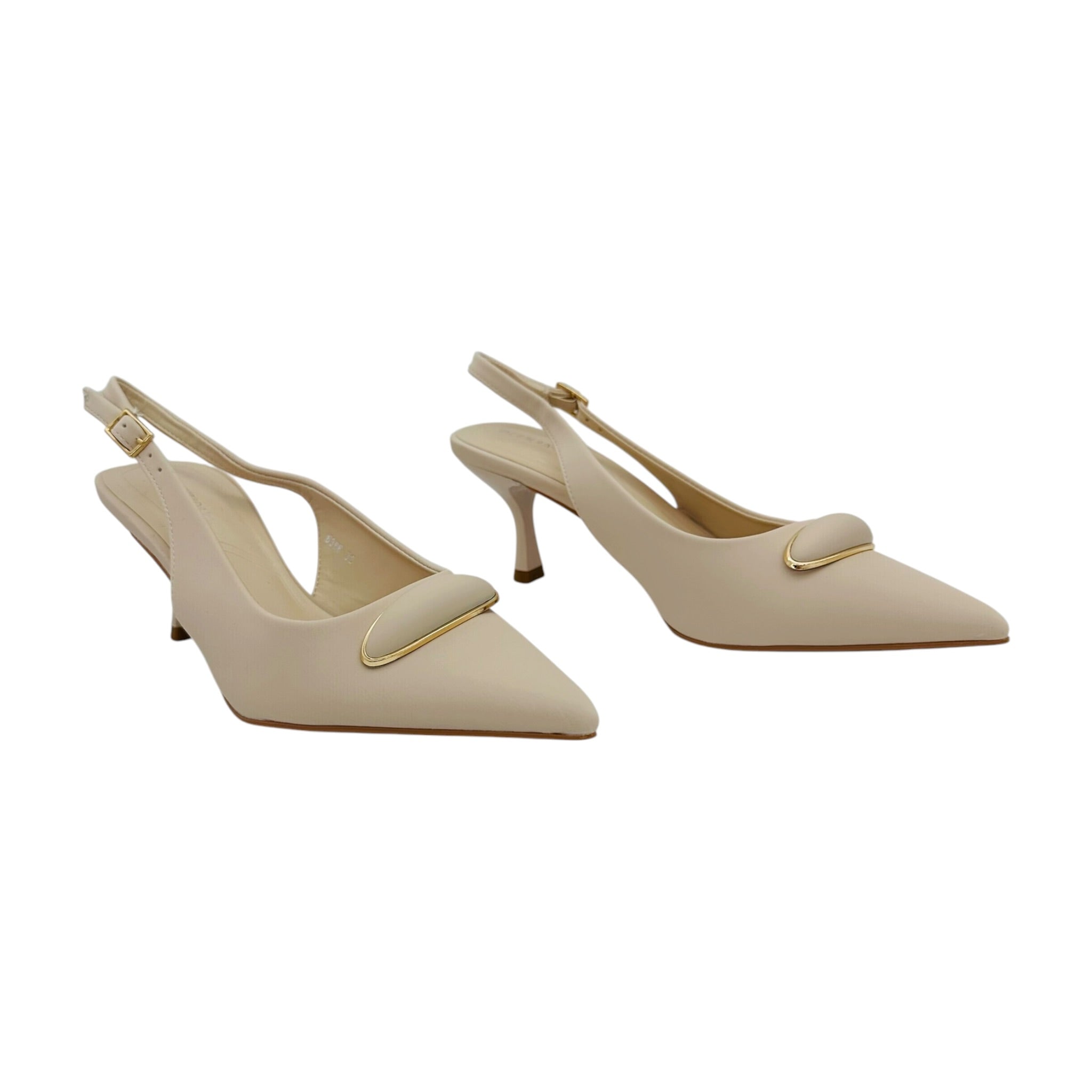 DIAMANTIQUE Γυναικείες Slingback Γόβες Μπεζ - Angel shopping