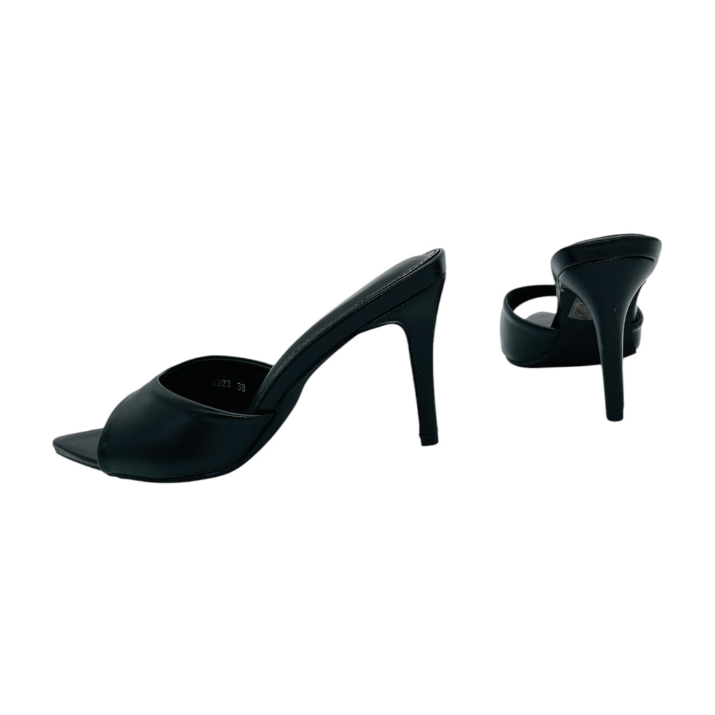 Angel Shopping Γυναικεία Mules με Λεπτό Τακούνι Μαύρο - Angel shopping