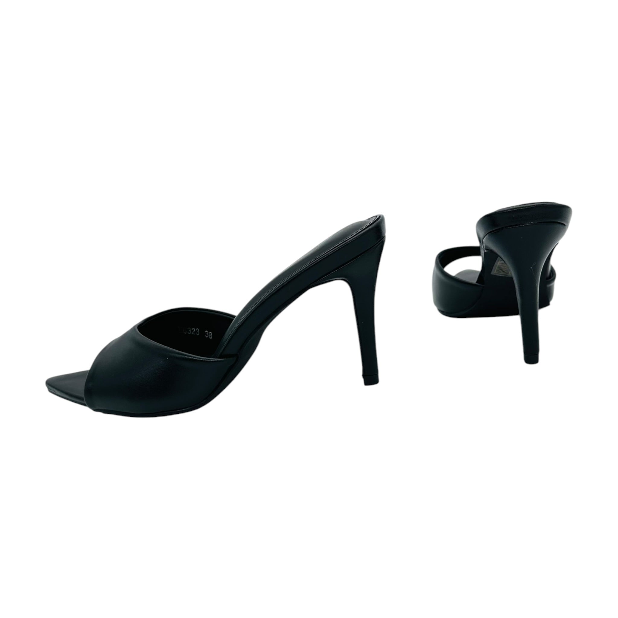 Angel Shopping Γυναικεία Mules με Λεπτό Τακούνι Μαύρο - Angel shopping