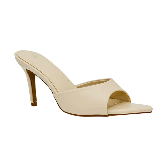 Angel Shopping Γυναικεία Mules με Λεπτό Τακούνι Μπεζ